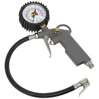Sealey SA332 Clip On Connector Air Tyre Inflator and Dial Gauge