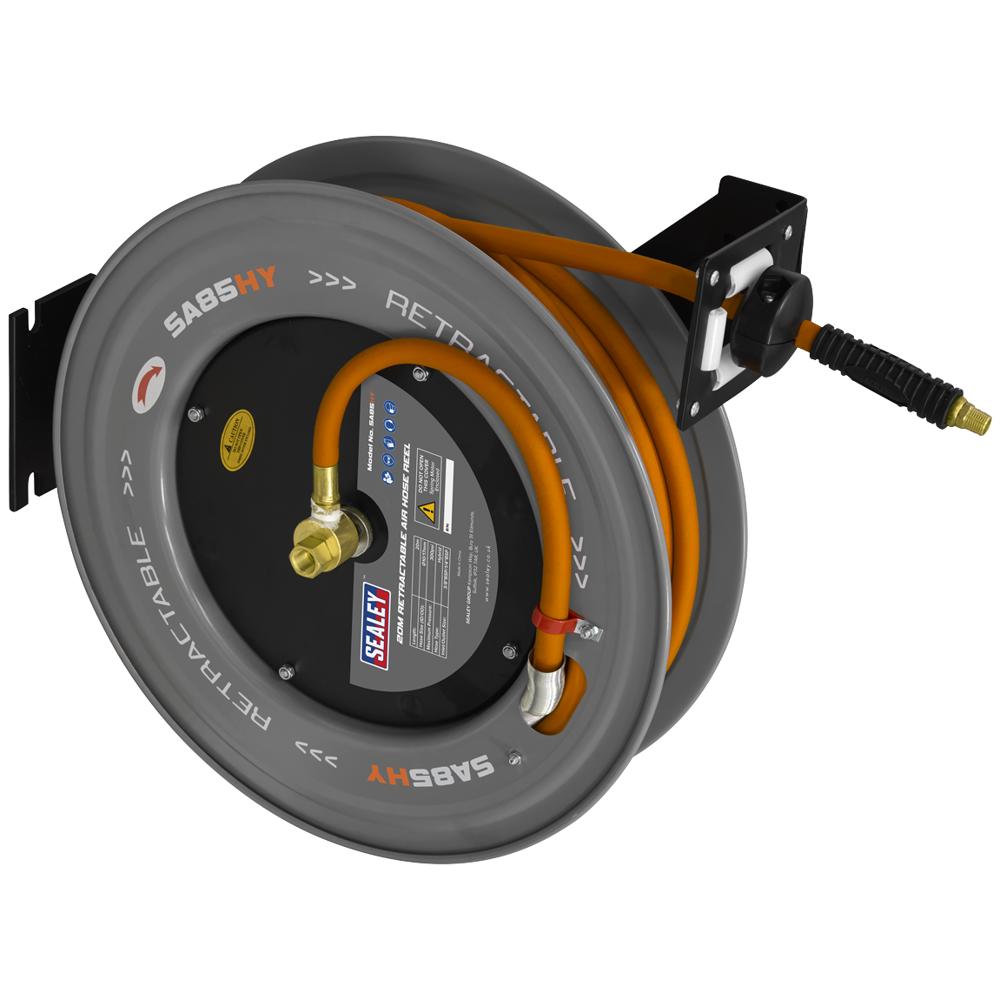 Photos - Equipment Accessory Sealey High Visibility Hybrid Air Hose and Smooth Retraction Steel Reel 10mm 20m SA85HY 