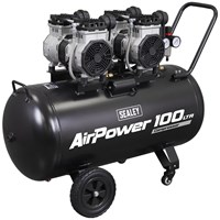 Sealey SAC10001S Oil Free Low Noise Air Compressor 100 Litre
