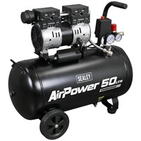 Sealey SAC5000S Low Noise Oil Free Direct Drive Air Compressor 50 Litre 