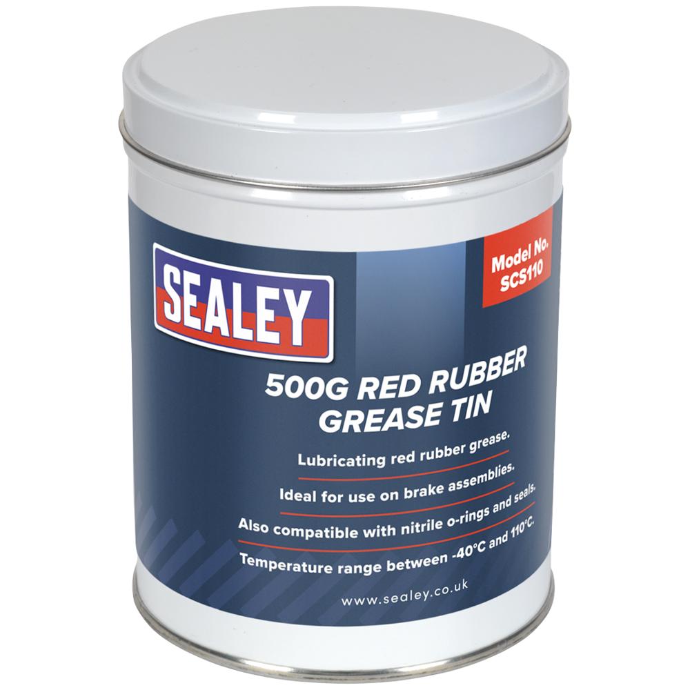 Sealey SCS110 Red Rubber Grease Tin
