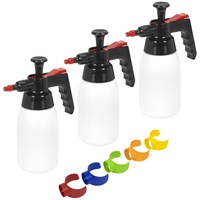 Sealey 3 Piece Solvents Pressure Sprayer Set and Colour Coded Caps