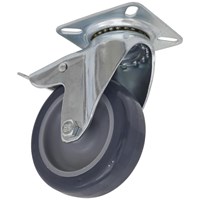 Sealey Swivel Plate Total Lock Castor Grey