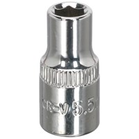 Sealey 1/4" Drive Hexagon WallDrive Socket Metric
