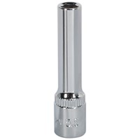 Sealey 1/4" Drive Polished Deep Hexagon WallDrive Socket Metric