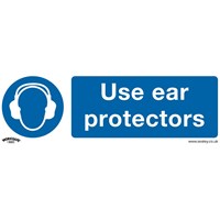 Sealey Self Adhesive Vinyl Use Ear Protectors Sign