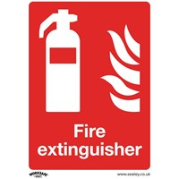 Sealey Self Adhesive Vinyl Fire Extinguisher Sign Pack of 10