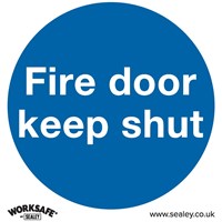 Sealey Self Adhesive Vinyl Fire Door Keep Shut Sign