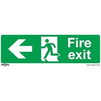 Sealey Rigid Plastic Fire Exit Arrow Left Sign