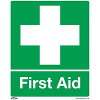 Sealey Self Adhesive Vinyl First Aid Sign Pack of 10