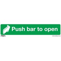 Sealey Self Adhesive Vinyl Push Bar To Open Sign