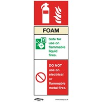 Sealey Rigid Plastic Foam Fire Extinguisher Sign