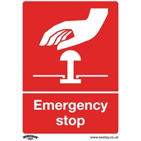 Sealey Self Adhesive Vinyl Emergency Stop Sign
