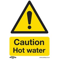 Sealey Rigid Plastic Caution Hot Water Sign