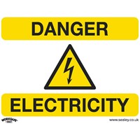 Sealey Self Adhesive Vinyl Danger Electricity Sign