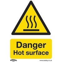 Sealey Rigid Plastic Danger Hot Surface Sign
