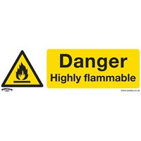 Sealey Rigid Plastic Danger Highly Flammable Sign