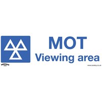Sealey Self Adhesive Vinyl MOT Viewing Area Sign Pack of 10