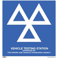Sealey Aluminium Composite MOT Testing Station Sign