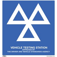 Sealey Rigid Plastic MOT Testing Station Sign Pack of 10