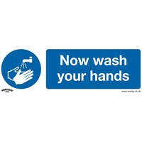 Sealey Self Adhesive Vinyl Now Wash Your Hands Sign