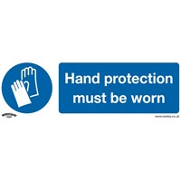 Sealey Rigid Plastic Hand Protection Must Be Worn Sign