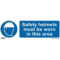 Sealey Safety Helmets Must Be Worn Rigid Sign Pack of 10