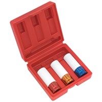 Sealey 3 Piece 1/2" Drive Impact Socket Set for Alloy Wheels