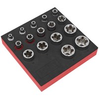 Sealey 16 Piece Combination Drive TRX P EPR Socket Set 