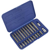 Sealey 22 Piece 3/8" and 1/2" Drive Ribe Socket Bit Set