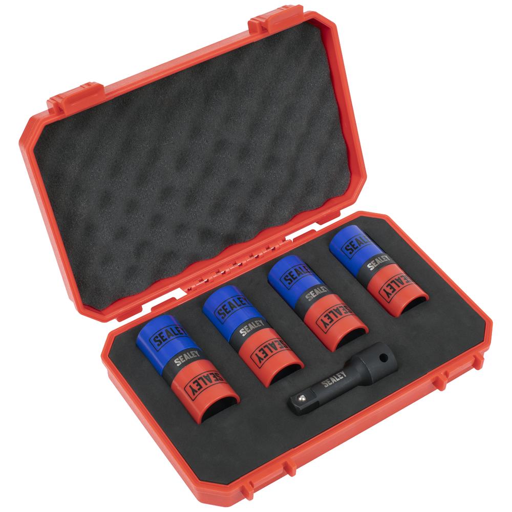 Sealey 5 Piece 1/2" Drive Double Ended Alloy Wheel Impact Socket Set