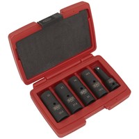 Sealey 5 Piece 1/2" Drive Double Ended Deep Impact Socket Set