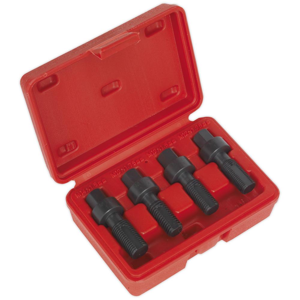 Sealey 4 Piece M12 and M14 Wheel Bolt Thread Chaser Kit