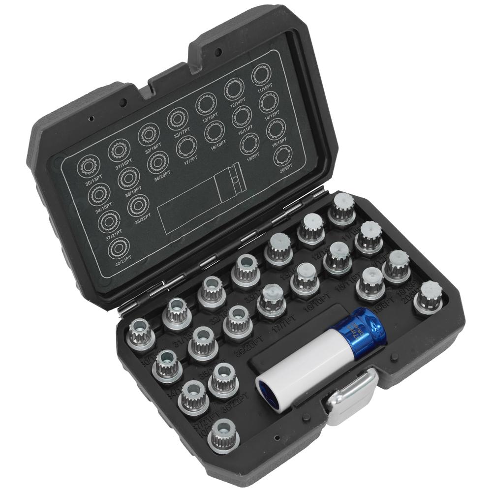 Sealey 21 Piece Locking Wheel Nut Key Set for BMW and Mini