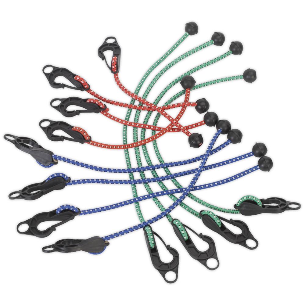 Sealey 12 Piece Assorted Tarpaulin Cords Set