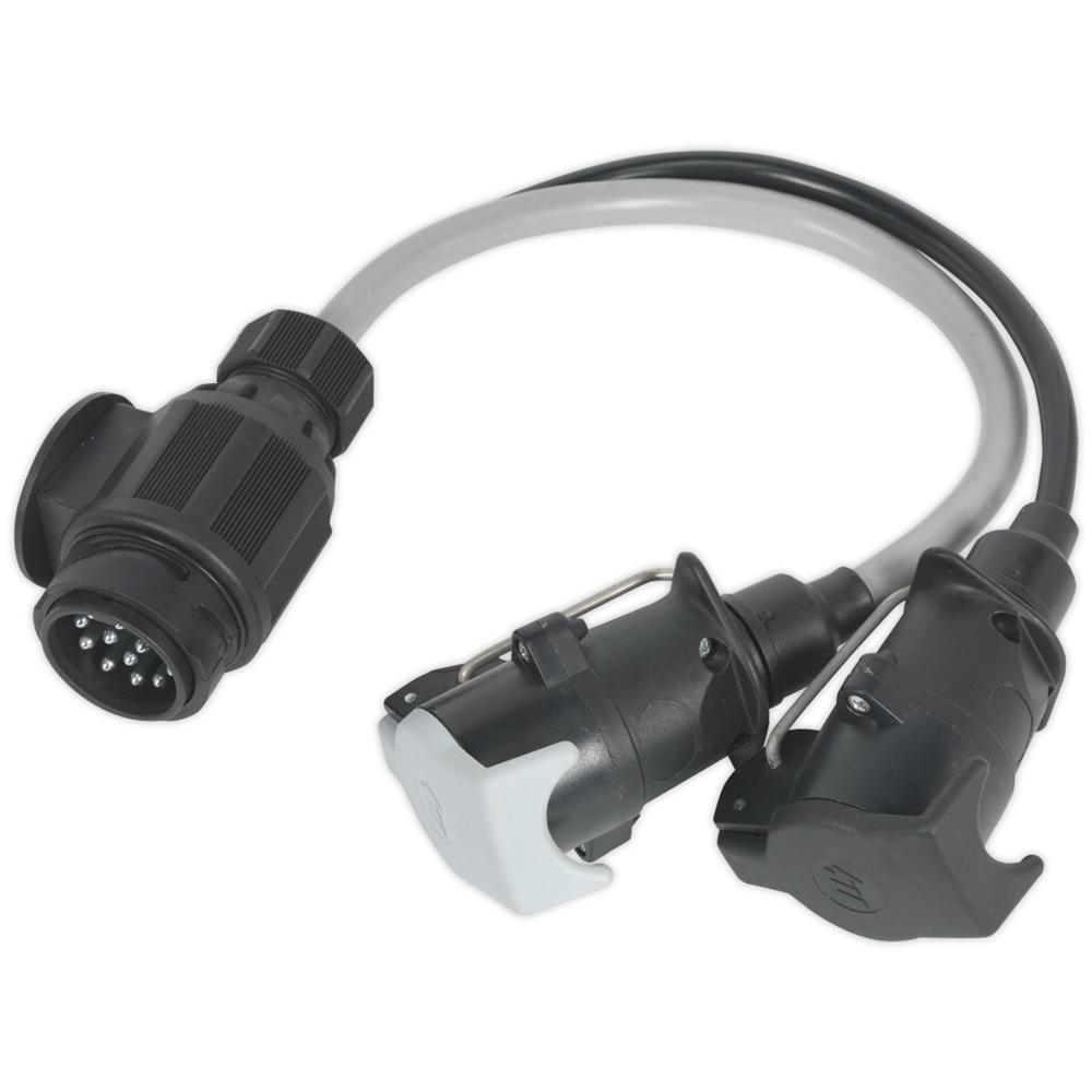 Sealey Towing Plug Conversion Lead 13 Pin Euro to 7 Pin N and S Type Plugs 12v
