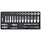 Sealey 35 Piece 3/8" Drive Slim Ratchet Socket Set Metric in Module Tray Sealey 35 Piece 3/8" Drive Slim Ratchet Socket Set Metric in Module Tray