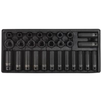 Sealey 28 Piece 1/2" Drive Deep Impact Socket Set Metric in Module Tray