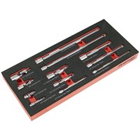Sealey Premier 12 Piece Combination Drive Socket Extension Bar Set in Module Tray 