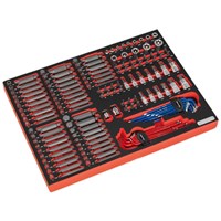 Sealey TBTP07 177 Piece Screwdriver Bit and Socket Set in Module Tray
