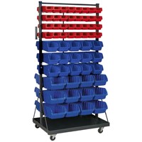 Sealey Mobile Bin Storage System and 118 Bins