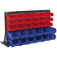 Sealey TPS1218 Bench Mounted Bin Storage System and 30 Bins