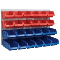 Sealey 24 Piece Plastic Storage Bin Set and Panel Combination