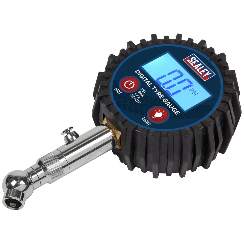 Sealey Swivel Head Quick Release Digital Tyre Pressure Gauge