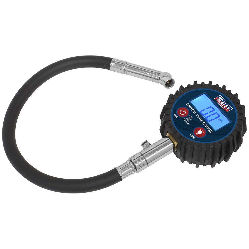 Sealey Push On Connector Digital Tyre Pressure Gauge