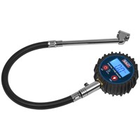 Sealey Twin Push On Connector Digital Tyre Pressure Gauge