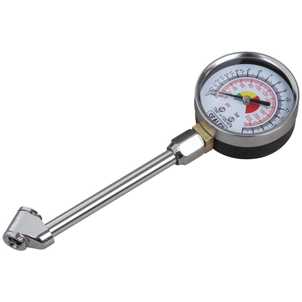 Sealey TSTPG34 Twin Connector Tyre Pressure Gauge