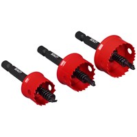 Sealey 3 Piece Hex Shank Thin Wall Hole Saw Set