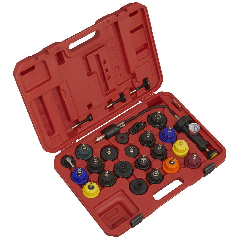 Sealey 25 Piece Automotive Cooling System Pressure Test Kit