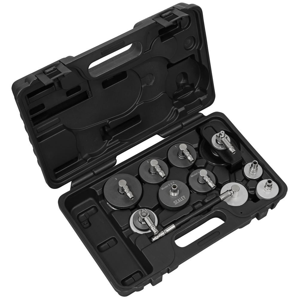 Sealey 10 Piece Brake and Clutch Pressure Bleeder Cap Set